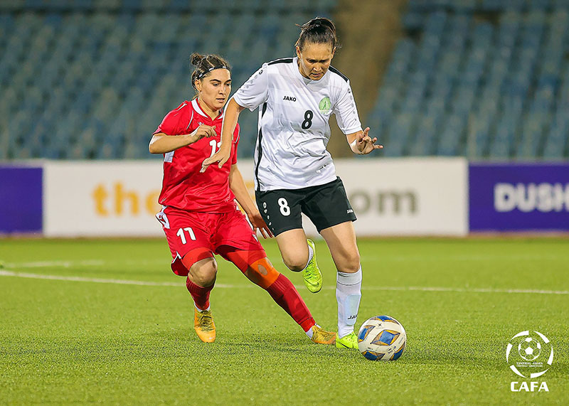 Türkmen futbolçy gyzlar CAFA-2022 çemionatynda Täjigistanyň topary bilen deň oýnady